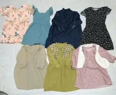 90サイズ　ワンピースセット8点（1点ベスト）子供服まとめ売り