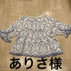 ZARA刺繍入りフリル袖チュニックブラウス