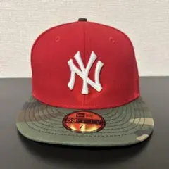 New Era 59FIFTY レッド カモフラージュ 7 1/2 NY