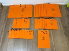 「まとめ売り」29枚 HERMES エルメス ショッパー 紙袋　オレンジ