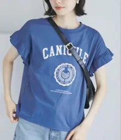 袖フリルカレッジロゴTシャツ☆のサムネイル