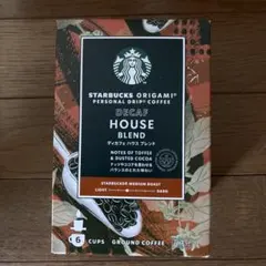 STARBUCKS ORIGAMI DECAF HOUSE BLEND 6杯分
