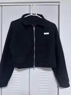 JUSI BELIEV ジップアップパーカー ブラック