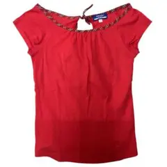 BURBERRY BLUE LABEL 赤 Tシャツ ホースロゴ36 バーバリー