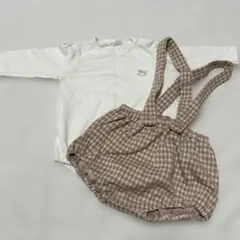 サスペンダー付きロンパース