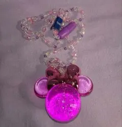 Disney　ディズニー　ミニー　光る　ネックレス　レア品　ピンク