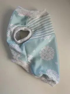 ハンドメイド　ドッグウェア　犬服　タンクトップ　クール素材の紫陽花　SSサイズ