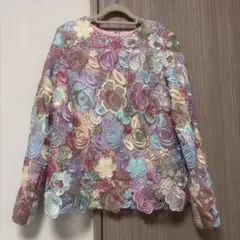 処分品♡美品♡フラワー刺繍ブラウスのサムネイル