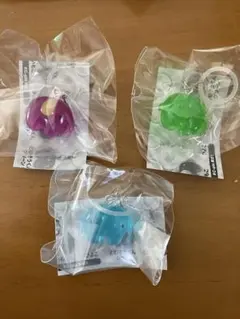 ドムドムハンバーガー目印チャーム　いもこ、ブルー、グリーン