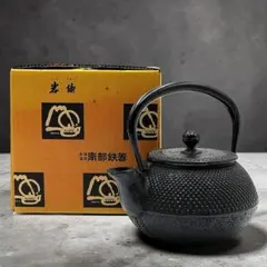 箱付き　岩鋳　南部鉄器　急須　鉄瓶　あられ　霰　ホーロー加工　伝統工芸　未使用品のサムネイル