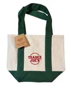 【新品タグ付 未使用】トレジョTRADER JOE'S ミニトートバックグリーン