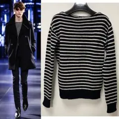 15AW SAINT LAURENT PARIS lボーダー ニット セーターのサムネイル