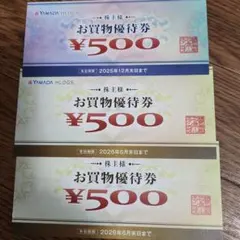 YAMADA お買物優待券 500円 3枚