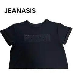 【美品】JEANASIS（ジーナシス） クロップド丈 半袖 Tシャツ ブラックのサムネイル