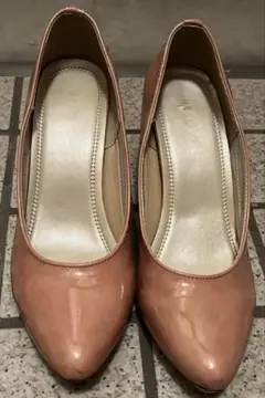 ピンク エナメル素材　ハイヒール LLサイズ
