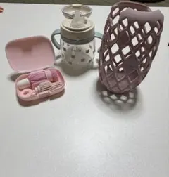 Combi 哺乳瓶 love my li ピンク　哺乳瓶洗いミニセット