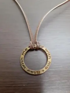 キーリングデザインネックレス 素材リアルレザー(牛革)・亜鉛合金