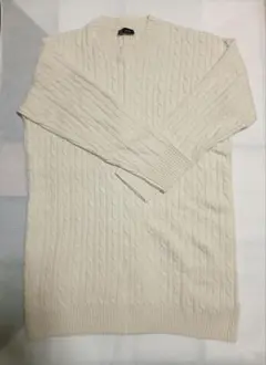 試着のみ M カシミヤタッチ ニット ワンピース ケーブル セーター ユニクロ