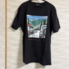 Doublefocus Tシャツ キャンププリント ブラック M