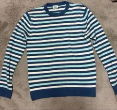 LACOSTE ボーダー クルーネック ニット セーター