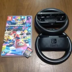 マリオカート8デラックスとJoy-Conハンドル2個セット