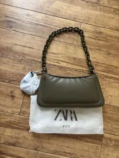 ZARA オリーブグリーン ハンドバッグ/ショルダーバッグ