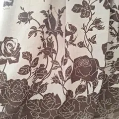 ノースリーブ　ワンピース　バラ　茶色