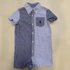 Ralph Lauren ストライプロンパース 18M 75