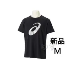 アシックス　ドライビッグロゴ半袖シャツ　スポーツウェア　ブラック　Mサイズのサムネイル