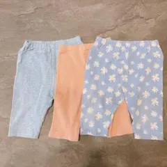 値下げしました！UNIQLO 西松屋ベビーパンツ(7部丈)3枚セット