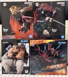 呪術廻戦　ストリートファイター6 鬼滅の刃　フィギュア　4点まとめ売り