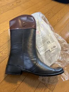 値下げ レザー調ミドルレインブーツ Lサイズ