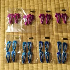 ヘアアクセサリー２重まとめ売り　 星ラメパッチンピン ラメラメ パッチンピン