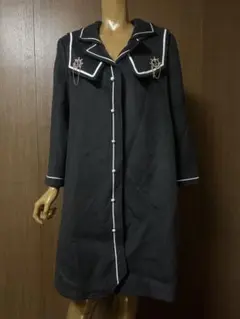 フランス製 古着 ナポレオン 中世 レーステープデザイン ロング ウール 