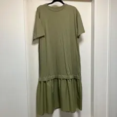 RODEO CROWNS 半袖カットソーワンピース オリーブ