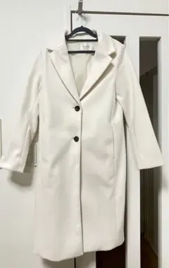 未使用タグ付き　ハニーズ　ロングコート　Sサイズ　白　アイボリー
