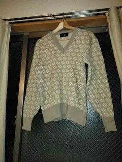 ヨ*ー様 【playboy】70s モノグラムニット