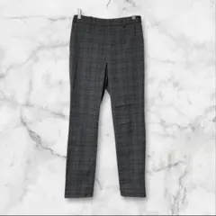 【ユニクロ】レディースパンツ　サイズM　チェック柄　ストレート　ウエストゴム