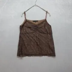 ANAYI 美品 日本製 A1453 キャミソール M 茶のサムネイル