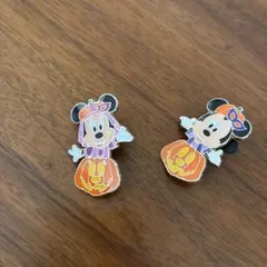 ミニー ミッキー ハロウィン ピンバッジセット