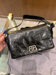 希少美品BALENCIAGAダウンタウンクロコ型押し本革ショルダーチェーン
