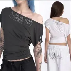 未使用】MJDIVA 黒 ジョガーパンツ ZUMBA✨髑髏 肩出し Tシャツ - メルカリ