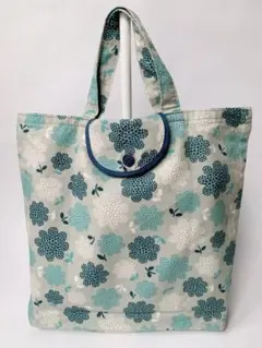 ハンドメイド 折りたたみ コットンエコバッグ☆巾着ポーチ付き☆