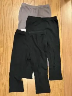 子供用スパッツ サイズ95 3枚セット 黒 グレー