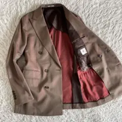 極美品/希少✨スーツセレクト×マルゾット　ダブルジャケット　玉虫　ペイズリー　L