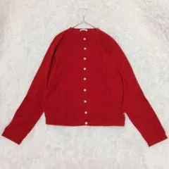 ORCIVAL コットン100% レッドカーディガン サイズ2