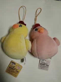 小鳥のぬいぐるみ（黄色・ピンク）