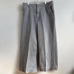 ワイドトラウザージーンズ　グレー　ユニクロ