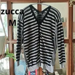 ZUCCA 色んなボーダー　 長袖カーディガン　Ｍ
