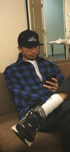 FLAT THIRTEEN ♭13 1st Logo Cap BLACK 黒